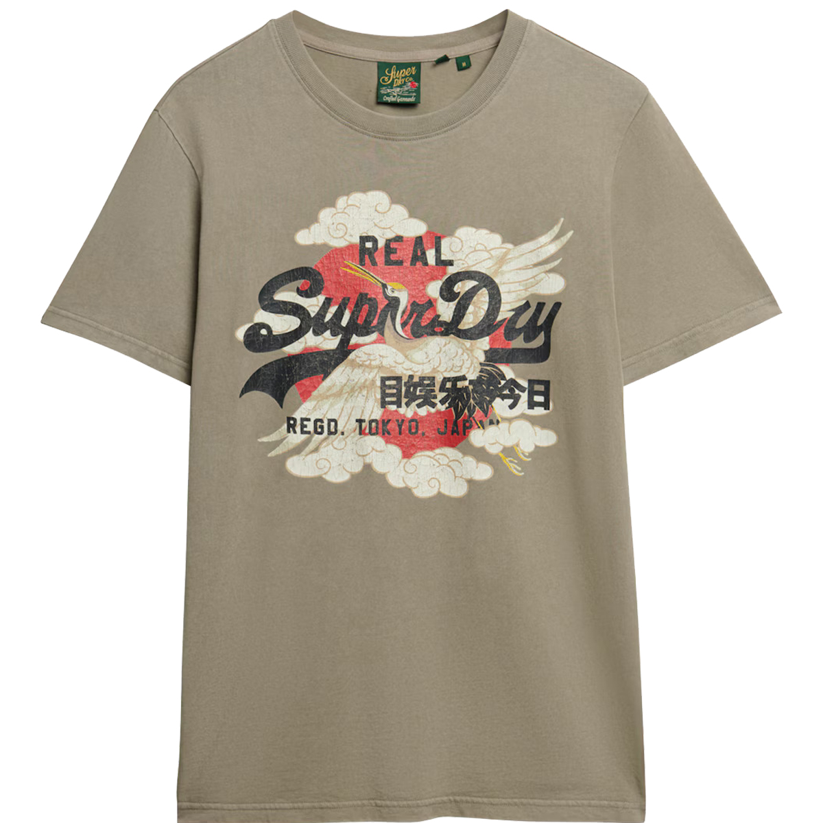 SUPERDRY - VL TOKYO RELAXED TEE - M1012111A-1KH LIGHT KHAKI GREEN SUPERDRY - VL TOKYO RELAXED TEE - M1012111A-1KH LIGHT KHAKI GREEN - Image 1