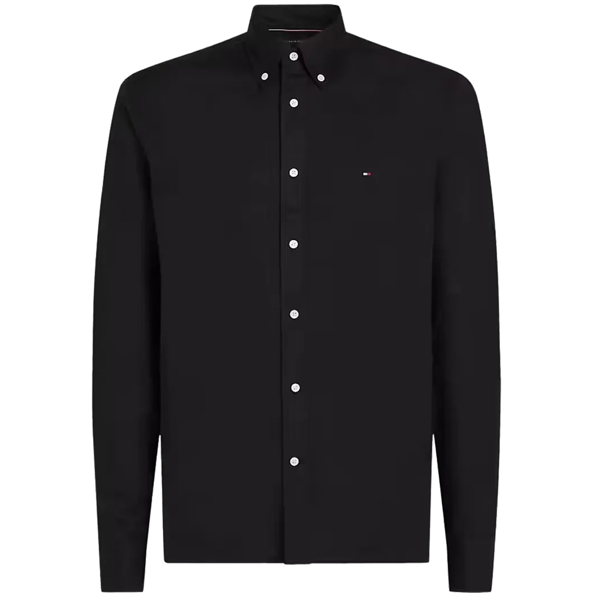 TOMMY HILFIGER - CORE FLEX POPLIN SOLID RF SHIRT - MW0MW39988-BDS BLACK TOMMY HILFIGER - CORE FLEX POPLIN SOLID RF SHIRT - MW0MW39988-BDS BLACK - Image 1