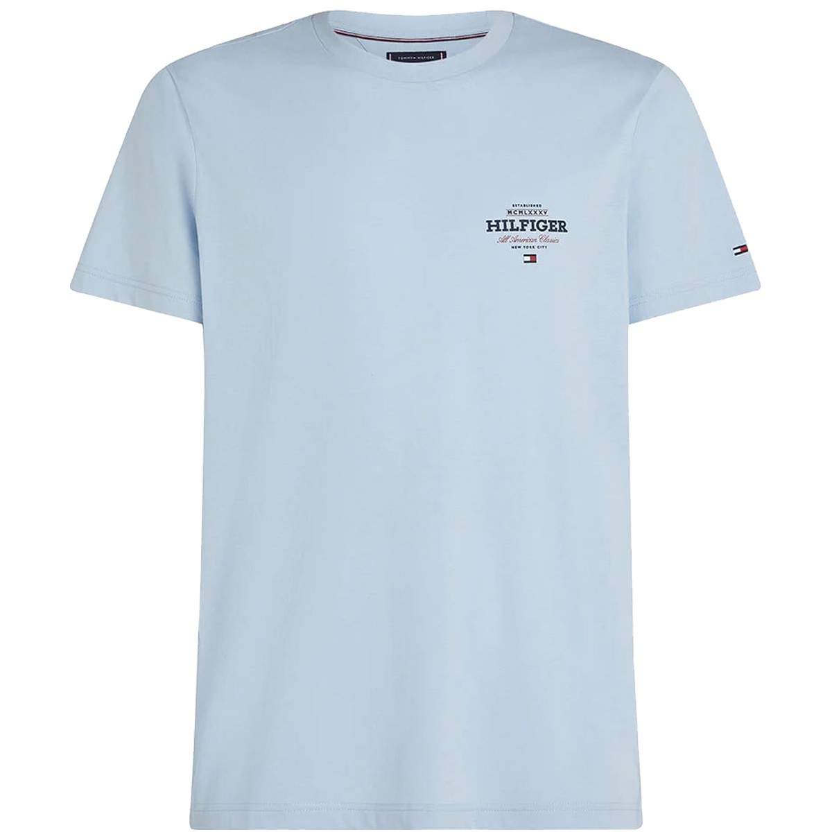 TOMMY HILFIGER - MONOTYPE ALL AMERICAN TEE - MW0MW38644-C1O BREEZY BLUE TOMMY HILFIGER - MONOTYPE ALL AMERICAN TEE - MW0MW38644-C1O BREEZY BLUE - Image 1