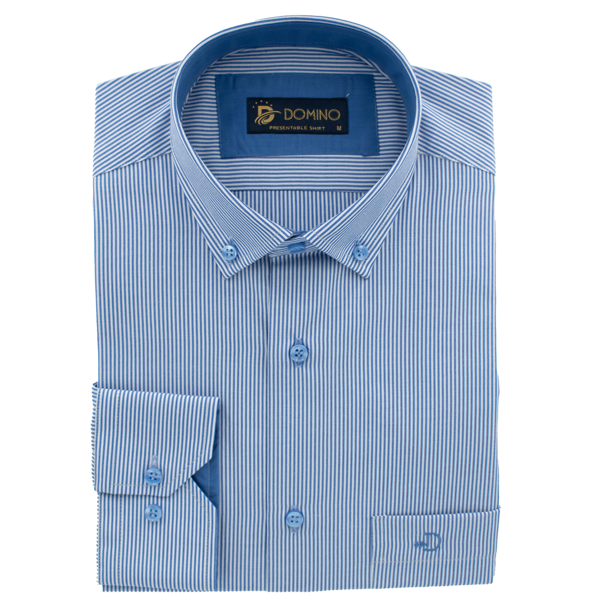 DOMINO - LS SHIRT - 27.742-1 BLUE DOMINO - L/S SHIRT - 27.742-1 BLUE - Image 1