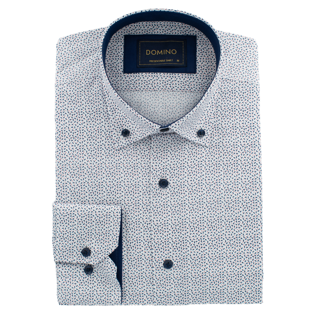 DOMINO - LS SHIRT - 29.648-1 WHITE (1) DOMINO - L/S SHIRT - 29.648-1 WHITE - Image 1