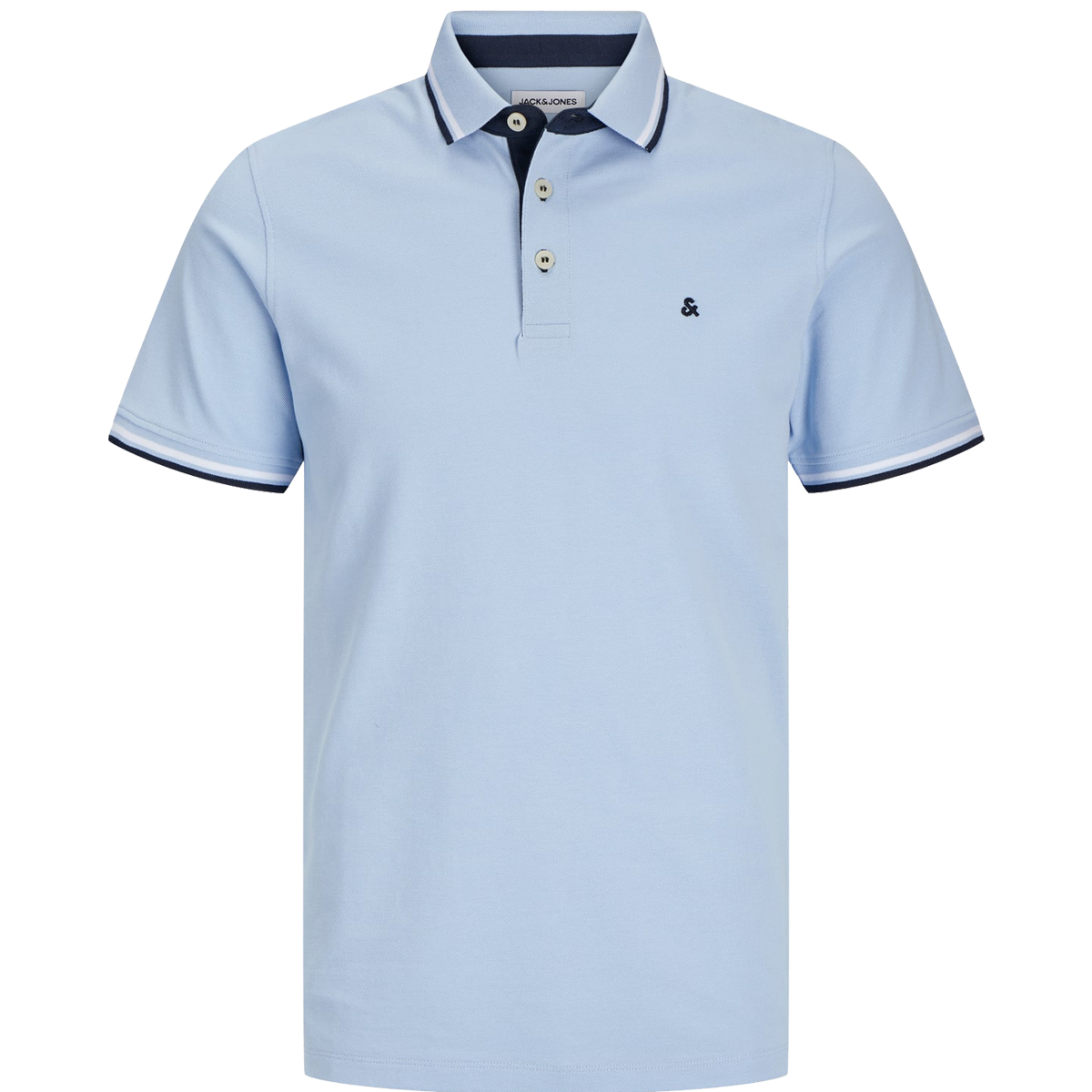 JACK & JONES - JJEPAULOS POLO SS NOOS - 12136668 CHAMBRAY BLUE JACK & JONES - JJEPAULOS POLO SS NOOS - 12136668 CHAMBRAY BLUE - Image 1