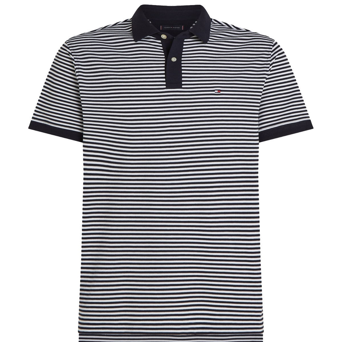 TOMMY HILFIGER - 1985 REGULAR POLO - MW0MW17770-0A4 DESERT SKY--WHITE TOMMY HILFIGER - 1985 REGULAR POLO - MW0MW17770-0A4 DESERT SKY/WHITE - Image 1