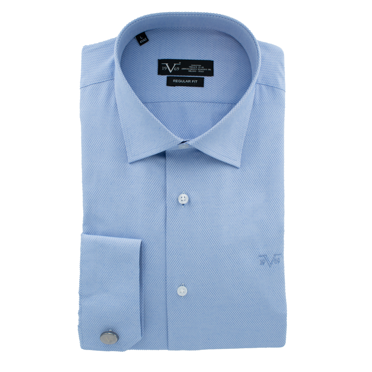 VERSACE 19.69 ABBIGLIAMENTO SPORTIVO SRL - COMO REGULAR LS SHIRT - 11.35. BLUE (1) VERSACE 19.69 ABBIGLIAMENTO SPORTIVO SRL - COMO REGULAR L/S SHIRT - 11.35. BLUE - Image 1