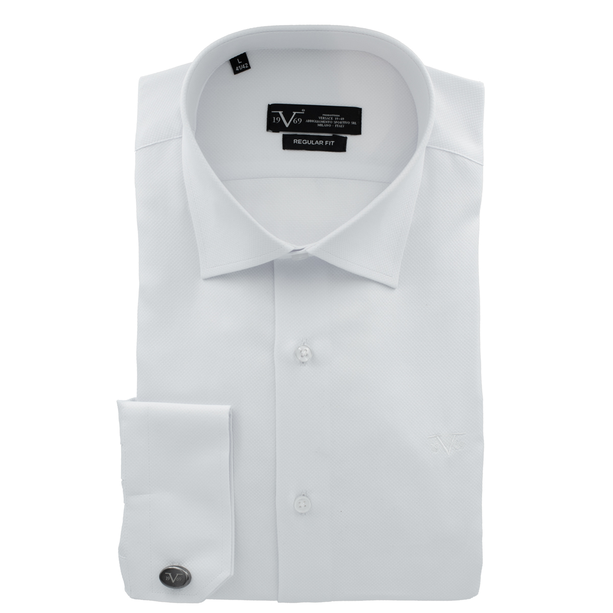 VERSACE 19.69 ABBIGLIAMENTO SPORTIVO SRL - DIAMONT REGULAR LS SHIRT - 11.00. WHITE VERSACE 19.69 ABBIGLIAMENTO SPORTIVO SRL - DIAMONT REGULAR L/S SHIRT - 11.00. WHITE - Image 1