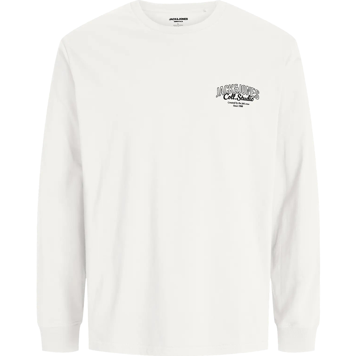 JACK & JONES - JJMAKOTO TEE LS CREW NECK - 12278510 WHITE JACK & JONES - JJMAKOTO TEE LS CREW NECK - 12278510 WHITE - Image 1