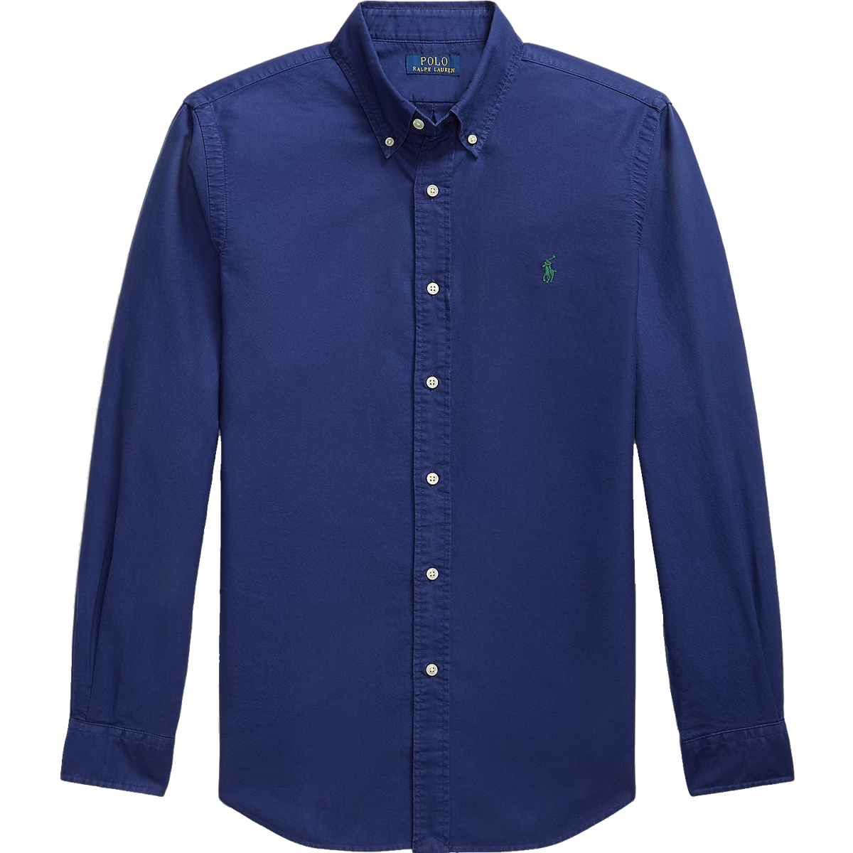 POLO RALPH LAUREN - CUSTOM FIT GARMENT-DYED OXFORD SHIRT - 710805564-066 FRESHWATER POLO RALPH LAUREN - CUSTOM FIT GARMENT-DYED OXFORD SHIRT - 710805564-066 FRESHWATER - Image 1
