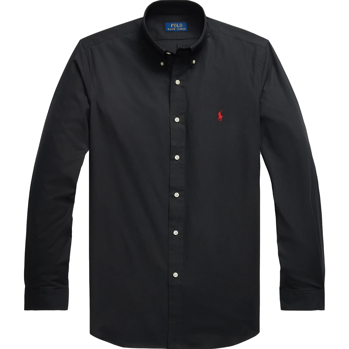 POLO RALPH LAUREN - CUSTOM FIT STRECH POPLIN SHIRT - 710928255-006 BLACK POLO RALPH LAUREN - CUSTOM FIT STRECH POPLIN SHIRT - 710928255-006 BLACK - Image 1