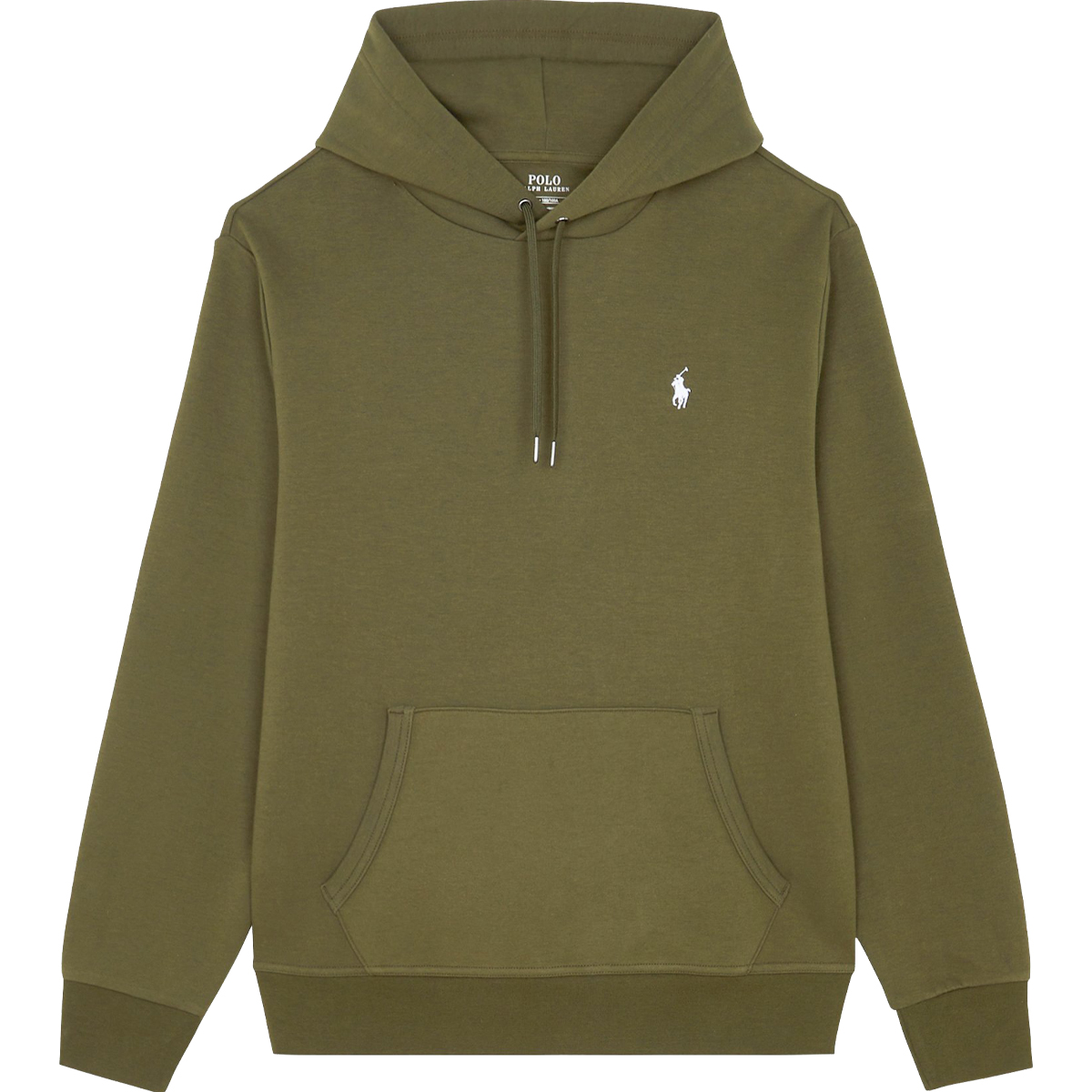 POLO RALPH LAUREN - DOUBLE KNIT HOODIE - 710907092-015 COMPANY OLIVE POLO RALPH LAUREN - DOUBLE KNIT HOODIE - 710907092-015 COMPANY OLIVE - Image 1