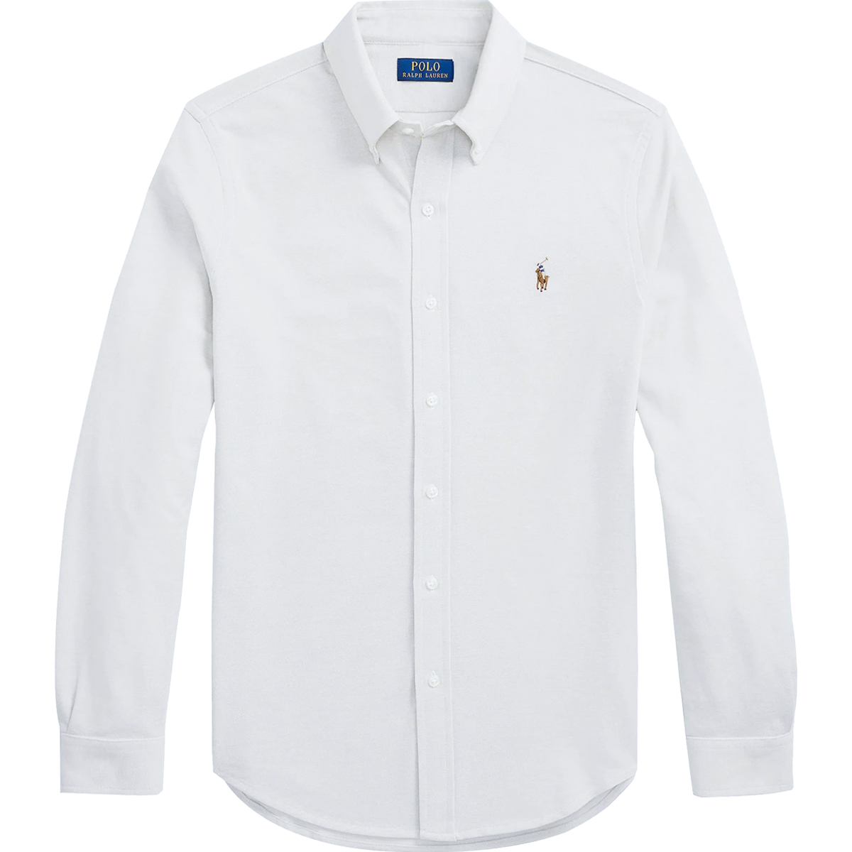 POLO RALPH LAUREN - KNIT OXFORD SHIRT - 710979488-003 WHITE POLO RALPH LAUREN - KNIT OXFORD SHIRT - 710979488-003 WHITE - Image 1