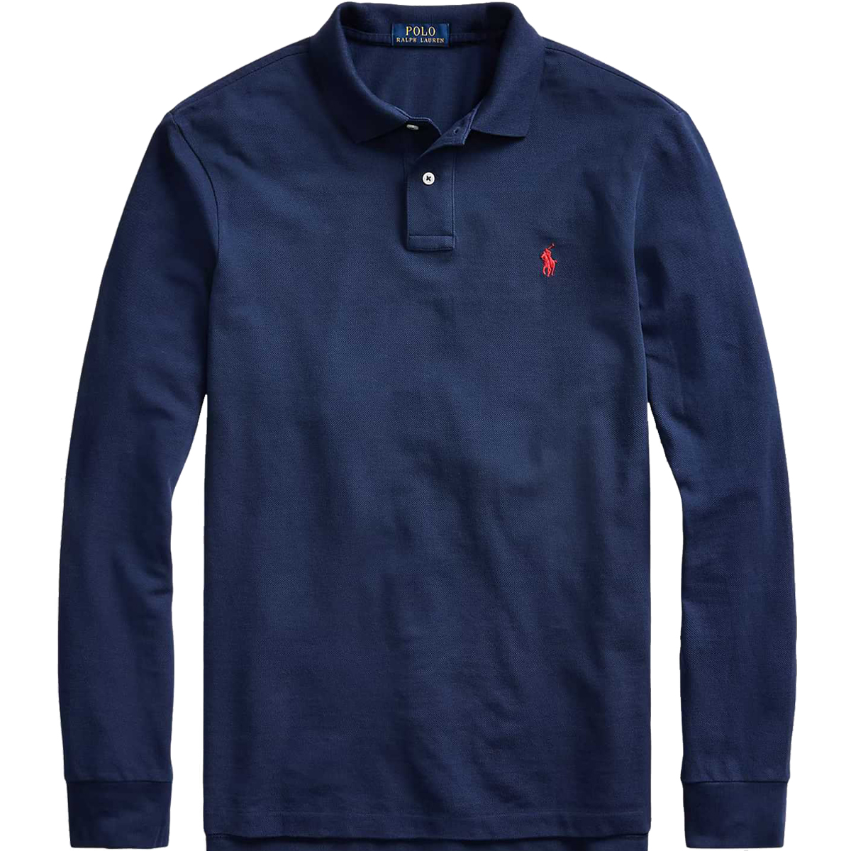 POLO RALPH LAUREN - SLIM FIT MESH POLO SHIRT - 710681126-038 NEWPORT NAVY POLO RALPH LAUREN - SLIM FIT MESH POLO SHIRT - 710681126-038 NEWPORT NAVY - Image 1