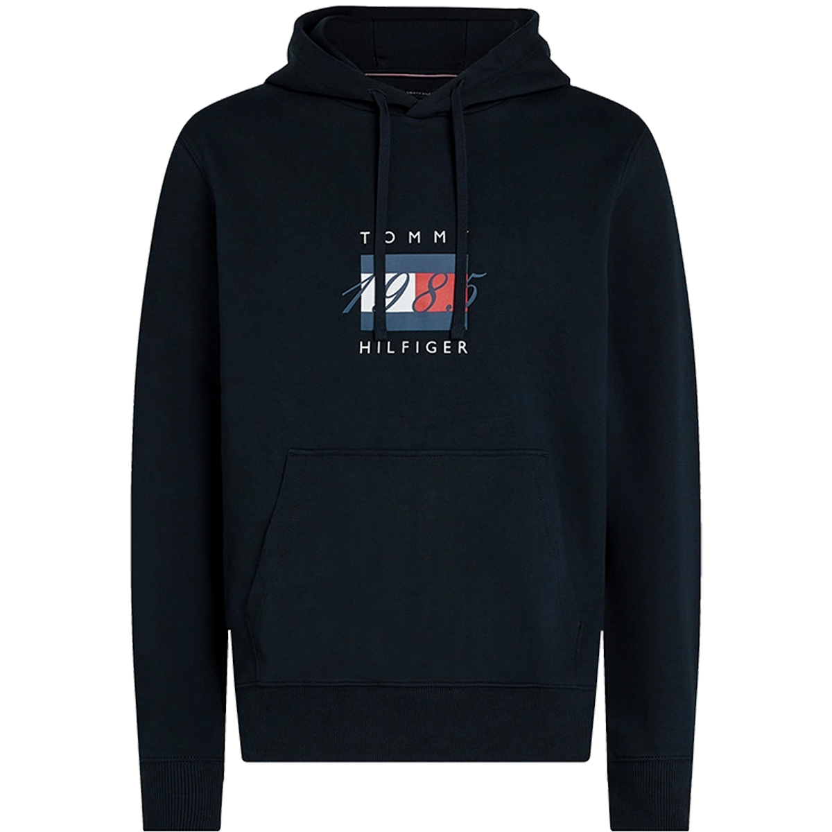 TOMMY HILFIGER - LINEAR FLAG GRAPHIC HOODIE - MW0MW41332-BDS BLACK TOMMY HILFIGER - LINEAR FLAG GRAPHIC HOODIE - MW0MW41332-BDS BLACK - Image 1