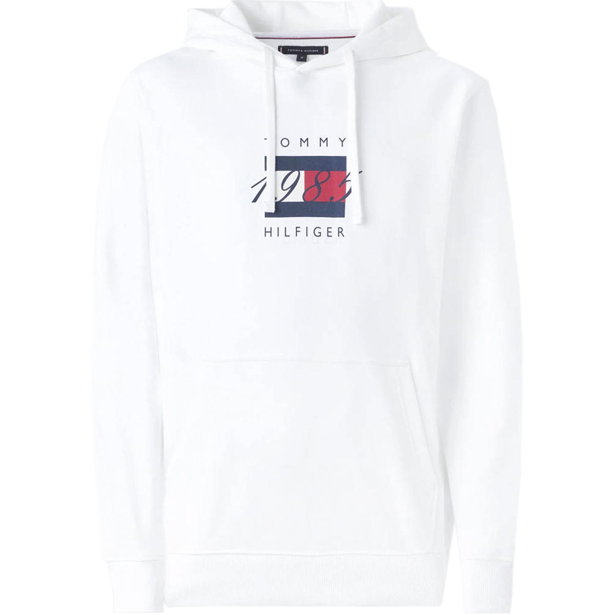 TOMMY HILFIGER - LINEAR FLAG GRAPHIC HOODIE - MW0MW41332-YBR WHITE TOMMY HILFIGER - LINEAR FLAG GRAPHIC HOODIE - MW0MW41332-YBR WHITE - Image 1