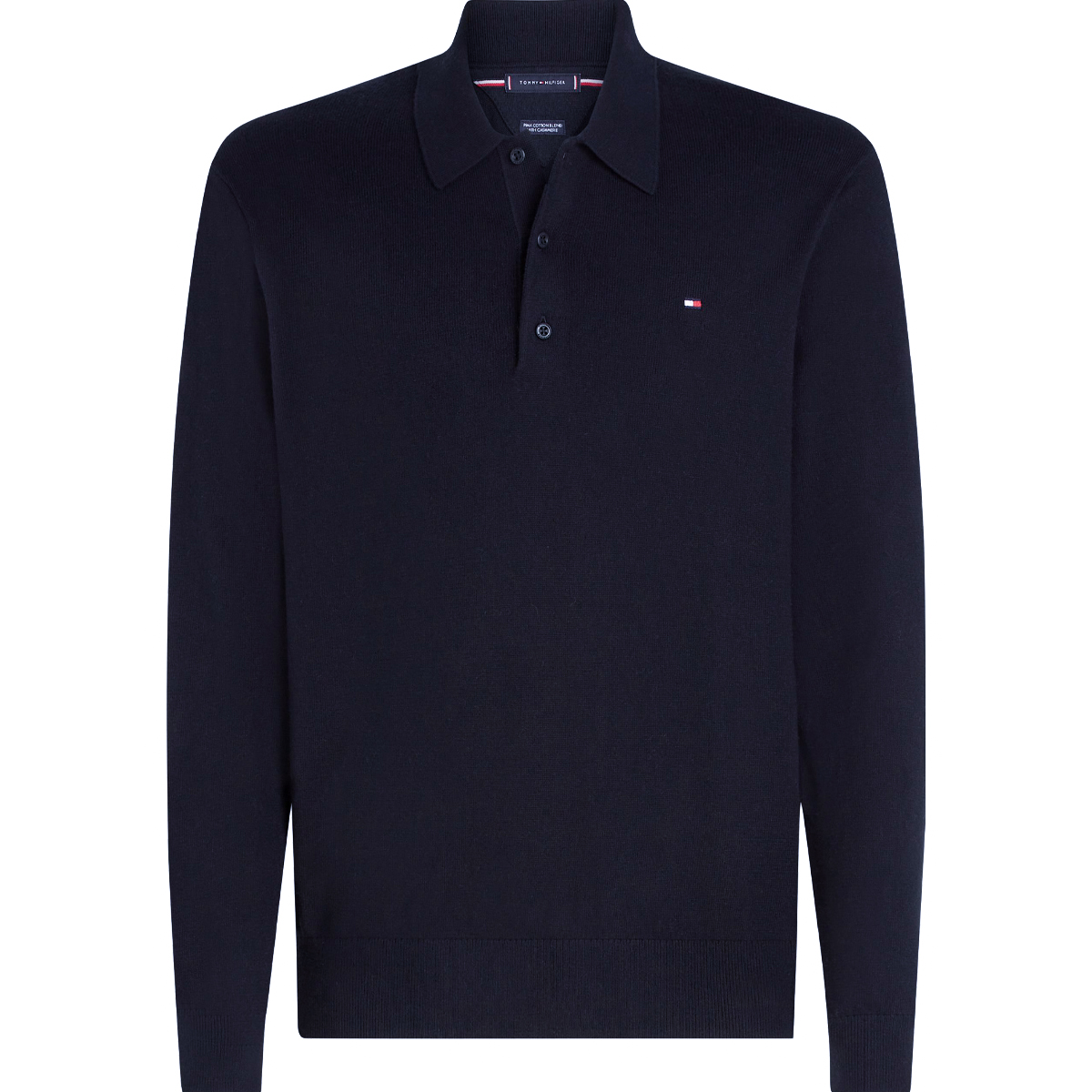 TOMMY HILFIGER - PIMA ORG CTN CASHMERE LS POLO - MW0MW36519-DW5 DESERT SKY TOMMY HILFIGER - PIMA ORG CTN CASHMERE LS POLO - MW0MW36519-DW5 DESERT SKY - Image 1
