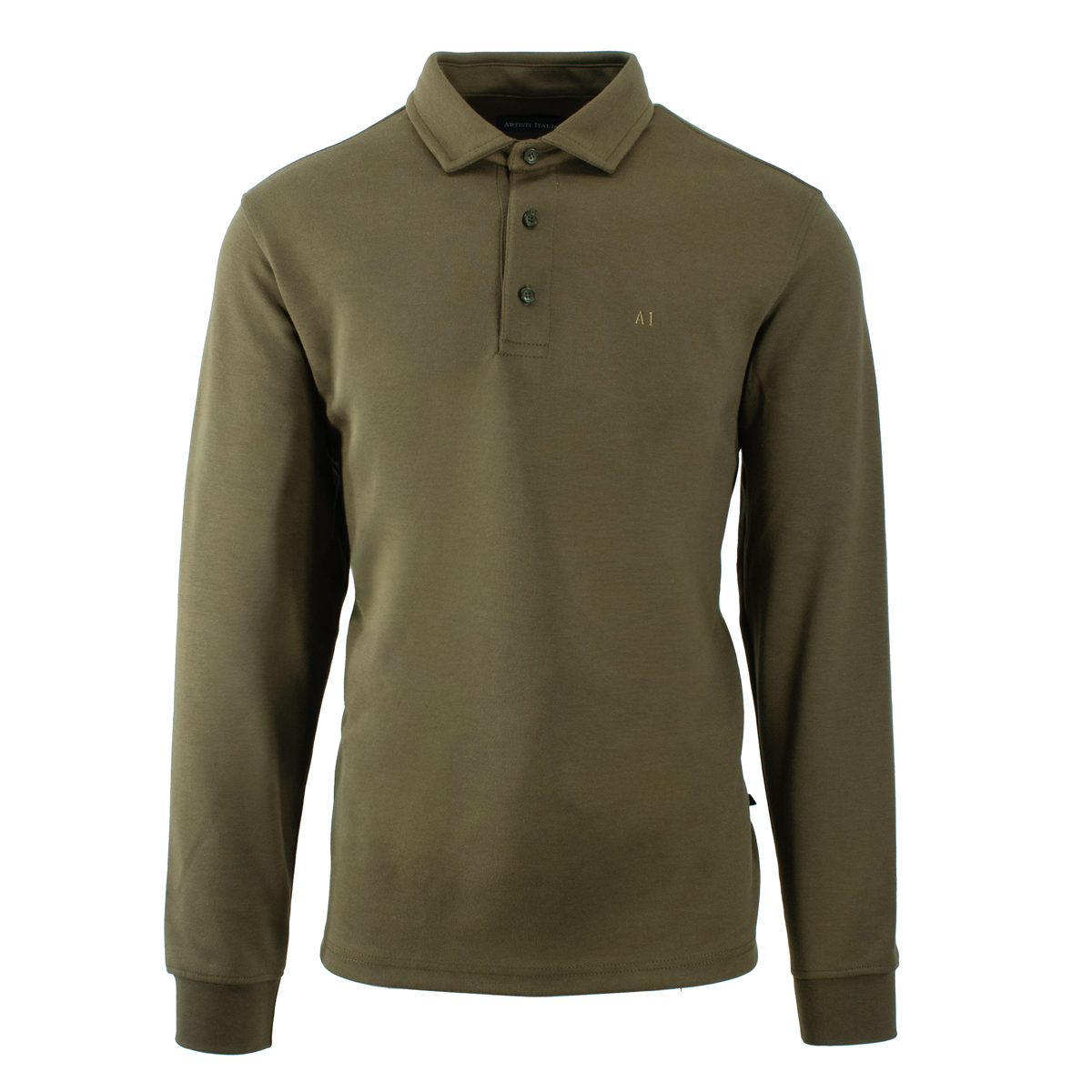 ARTISTI ITALIANI - LS POLO - AI29442-2 OLIVE (1) ARTISTI ITALIANI - L/S POLO - AI29442-2 OLIVE - Image 1