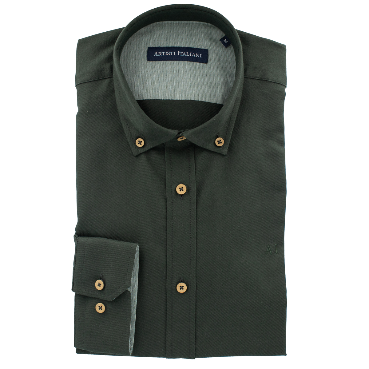 ARTISTI ITALIANI - LS SHIRT - AI28563CBD-2 DARK GREEN ARTISTI ITALIANI - L/S SHIRT - AI28563/CBD-2 DARK GREEN - Image 1