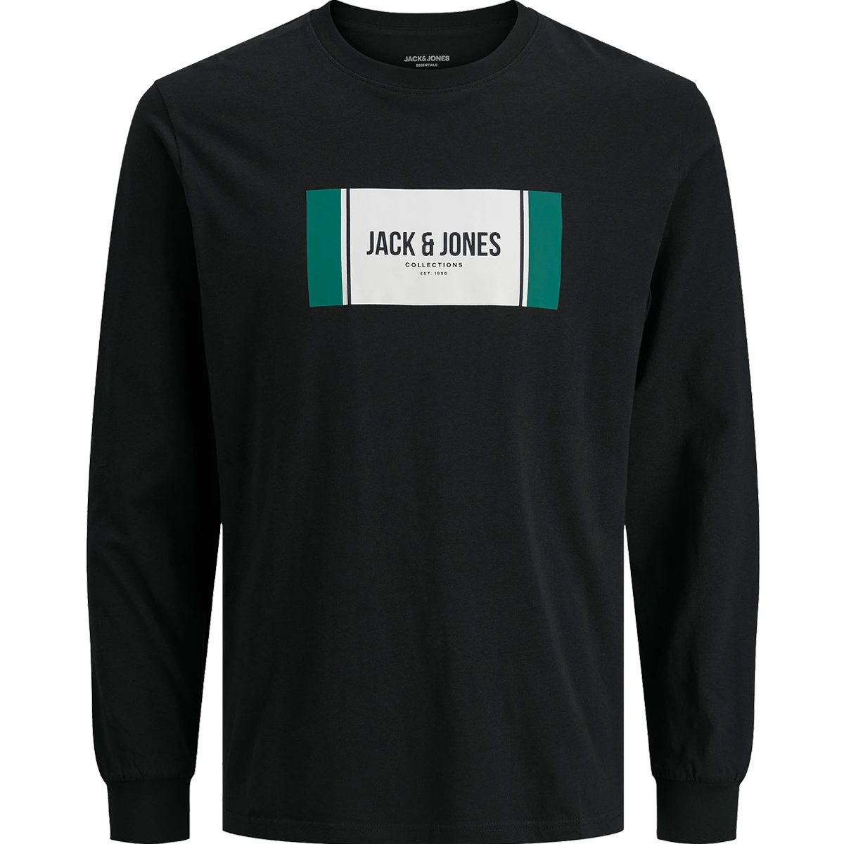 JACK & JONES - JJHAYATO TEE LS CREW NECK BTS - 12282290 BLACK JACK & JONES - JJHAYATO TEE LS CREW NECK BTS - 12282290 BLACK - Image 1