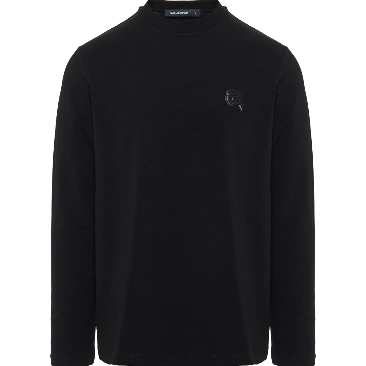 KARL LAGERFELD - LS T-SHIRT CREWNECK - 755052-554235-990 BLACK KARL LAGERFELD - L/S T-SHIRT CREWNECK - 755052-554235-990 BLACK - Image 1