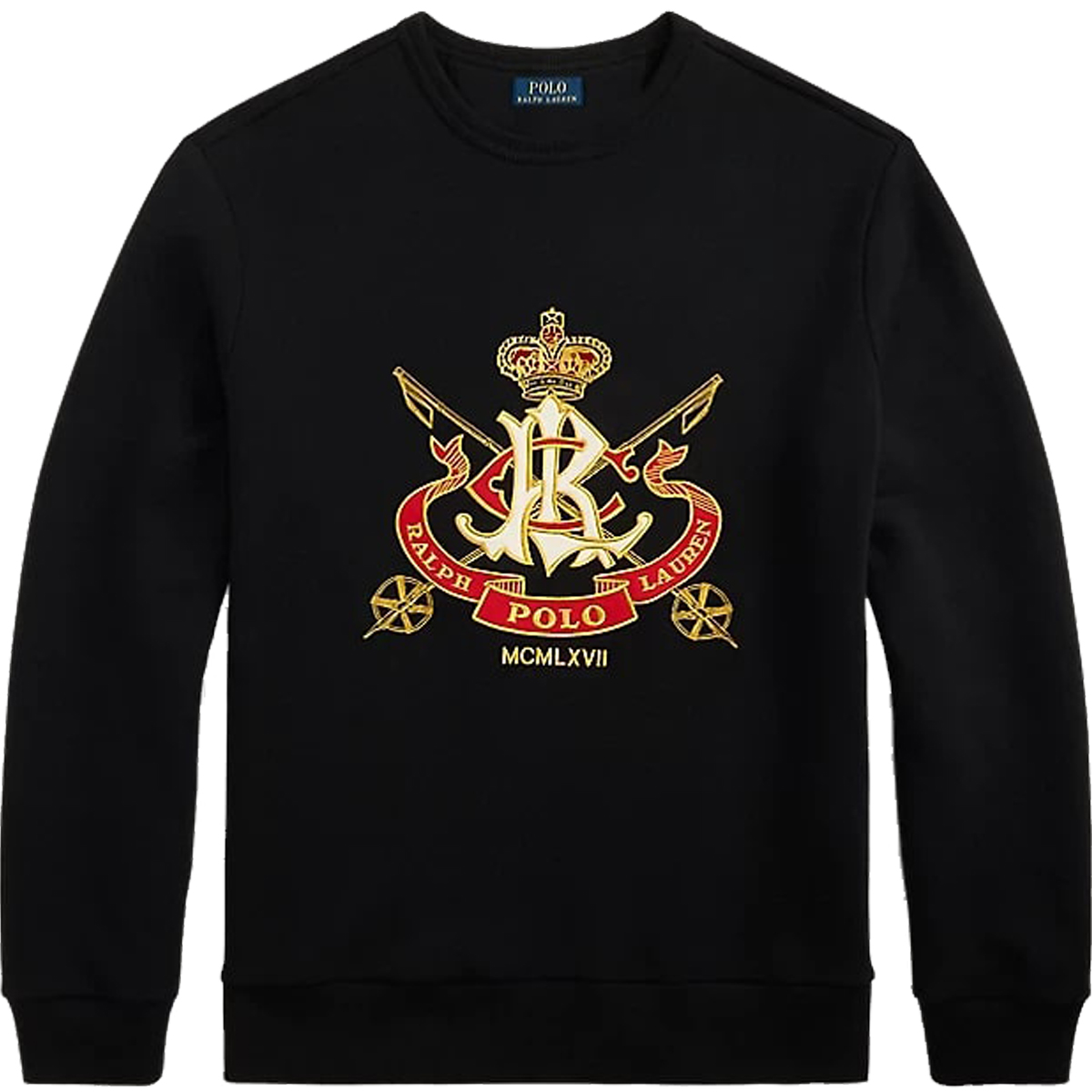 POLO RALPH LAUREN - CLASSIC FIT CREST FLEECE SWEATSHIRT - 710982776-002 POLO BLACK POLO RALPH LAUREN - CLASSIC FIT CREST FLEECE SWEATSHIRT - 710982776-002 POLO BLACK - Image 1