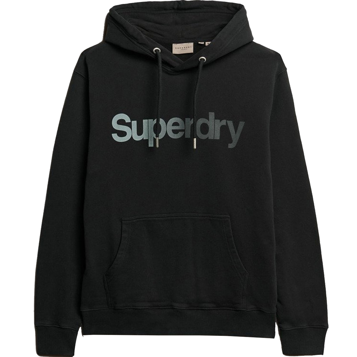 SUPERDRY - CORE LOGO FADE LOOSE HOOD - M2013724A-02A BLACK SUPERDRY - CORE LOGO FADE LOOSE HOOD - M2013724A-02A BLACK - Image 1