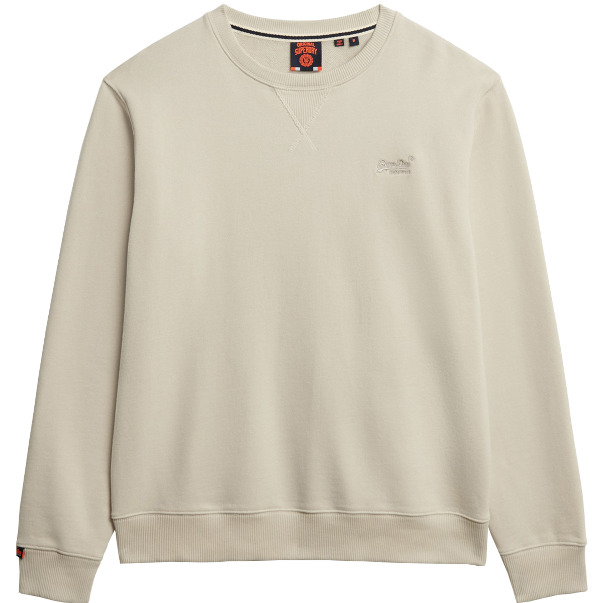 SUPERDRY - ESSENTIAL LOGO CREW SWEATSHIRT - M2013751A-1LC STONE BEIGE SUPERDRY - ESSENTIAL LOGO CREW SWEATSHIRT - M2013751A-1LC STONE BEIGE - Image 1
