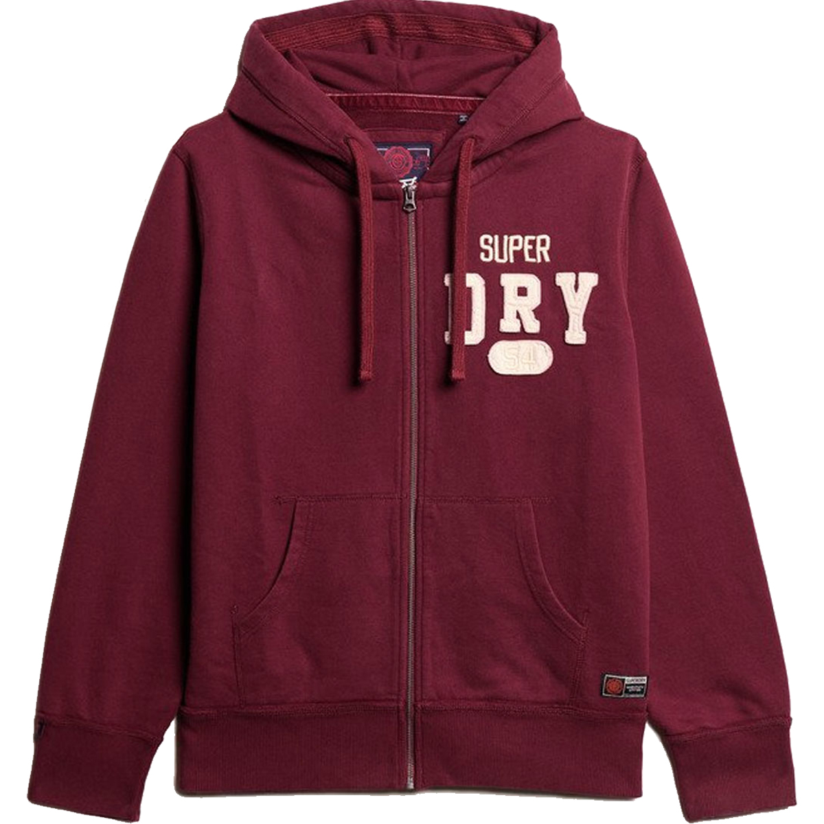 SUPERDRY - VINTAGE ATHLETIC ZIPHOOD - M2014116A-TYP RICH BURGUNDY SUPERDRY - VINTAGE ATHLETIC ZIPHOOD - M2014116A-TYP RICH BURGUNDY - Image 1
