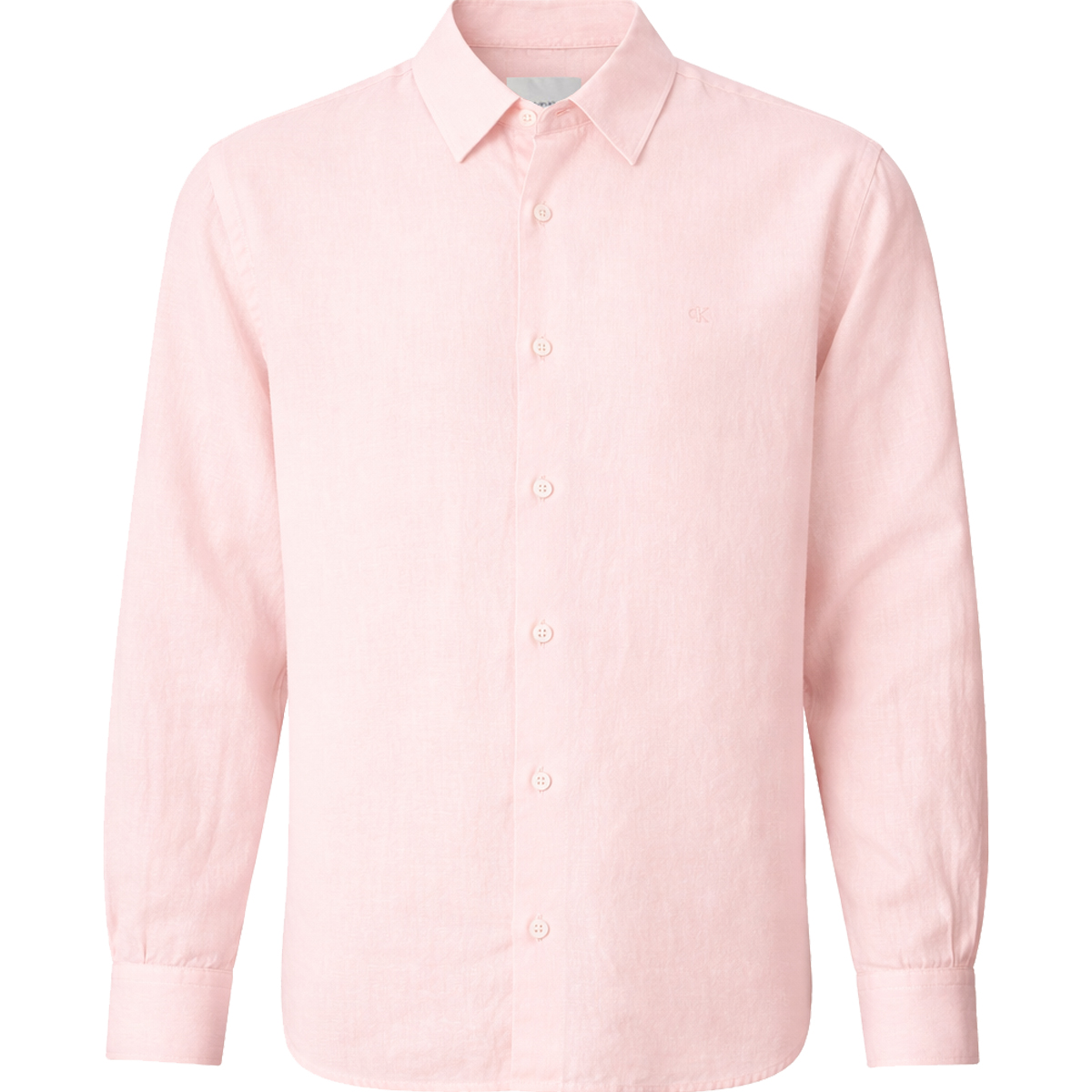 CALVIN KLEIN - LS SOLID LINEN CLASSIC SHIRT - LV04LE125G-POR PRAIRIE PEACH CALVIN KLEIN - LS SOLID LINEN CLASSIC SHIRT - LV04LE125G-POR PRAIRIE PEACH - Image 1