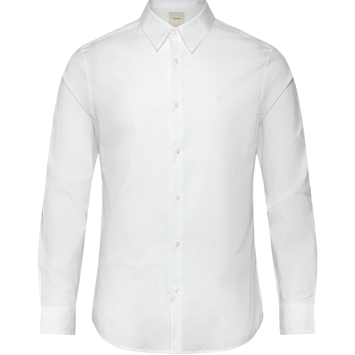 CALVIN KLEIN - LS SOLID STRETCH SLIM SHIRT - LV04LB145G-YAA BRILLIANT WHITE CALVIN KLEIN - LS SOLID STRETCH SLIM SHIRT - LV04LB145G-YAA BRILLIANT WHITE - Image 1