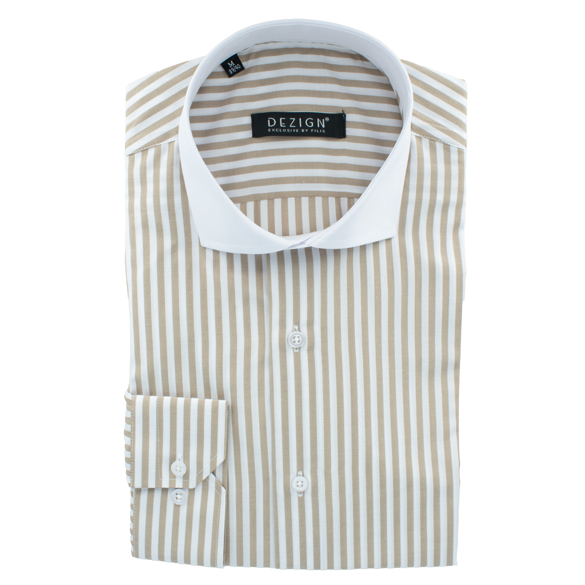 DEZIGN - LS SHIRT - D-26175 BEIGE (1) DEZIGN - L/S SHIRT - D-26175 BEIGE - Image 1