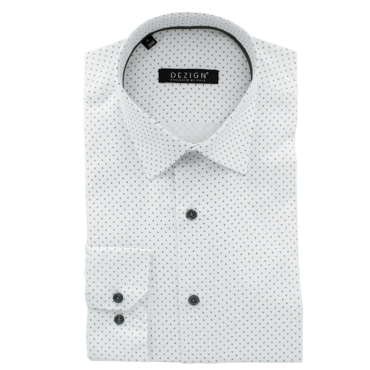 DEZIGN - LS SHIRT - D-2677 WHITE (1) DEZIGN - L/S SHIRT - D-2677 WHITE - Image 1