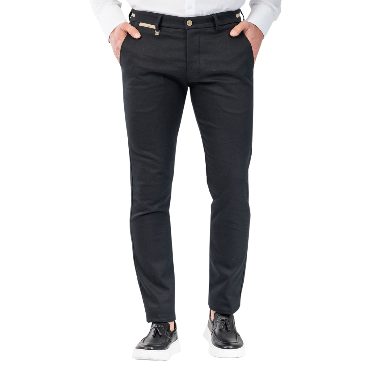 VITTORIO-COMO-PANTS-500-24-BLACK VITTORIO - COMO PANTS - 500-25 BLACK - Image 1